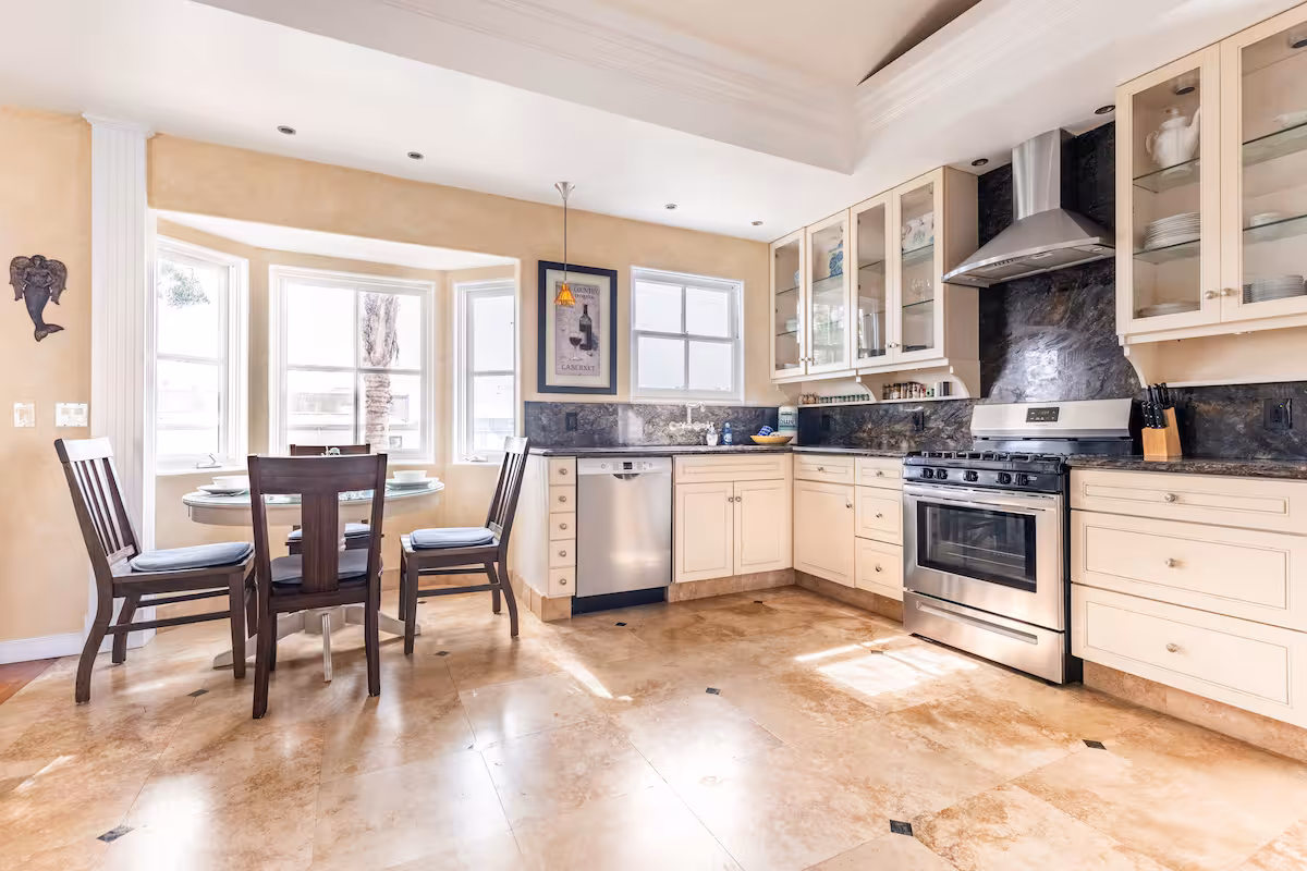 A fresh angle on the Laguna kitchen presented for listing
