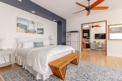 A detail view inside the Saint Ann's Court suite