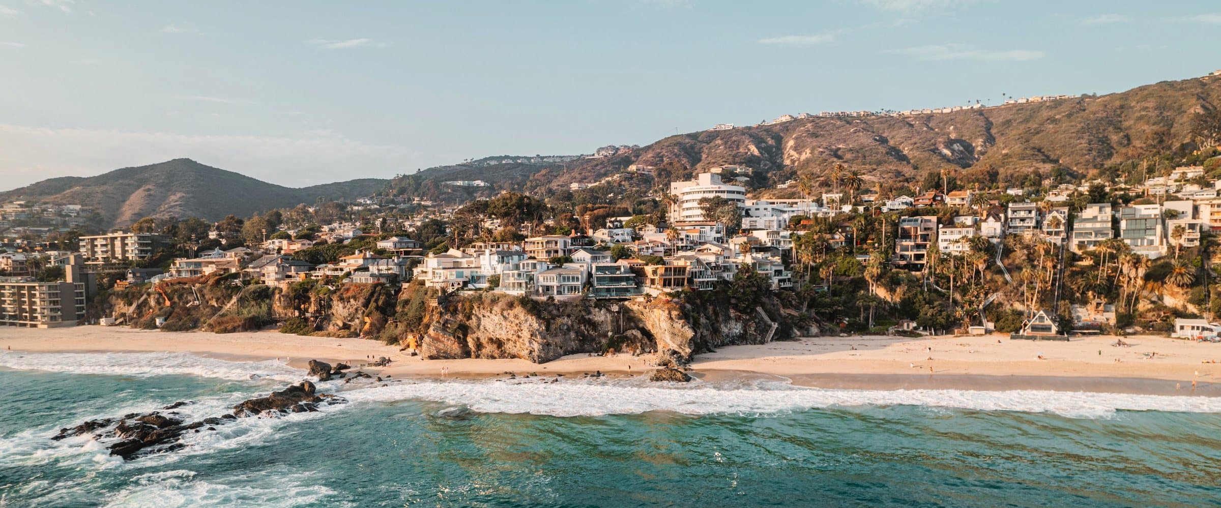 Aerial view of the Laguna Beach coastline