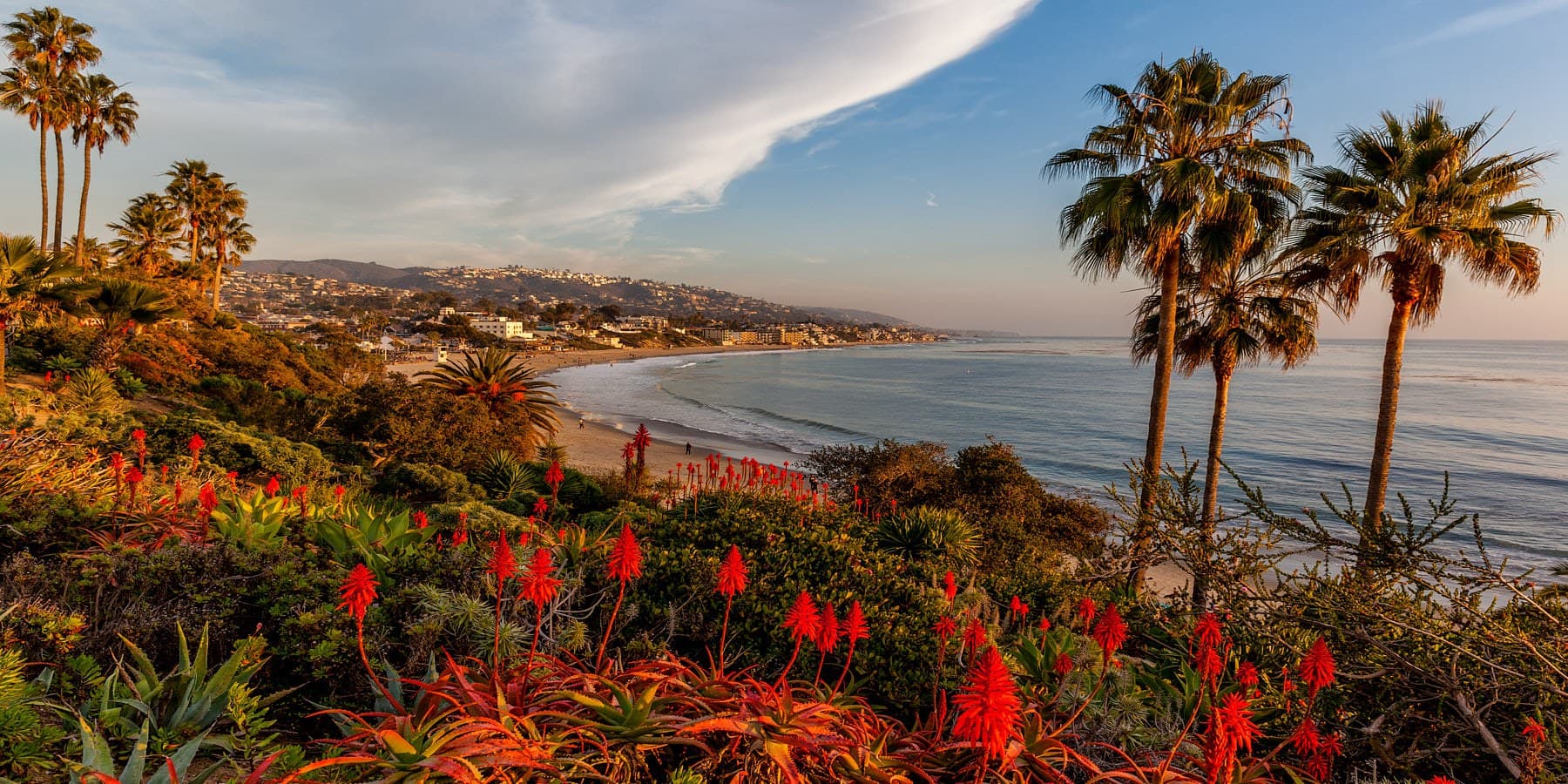 Heisler Park panorama of the Laguna Beach coastline